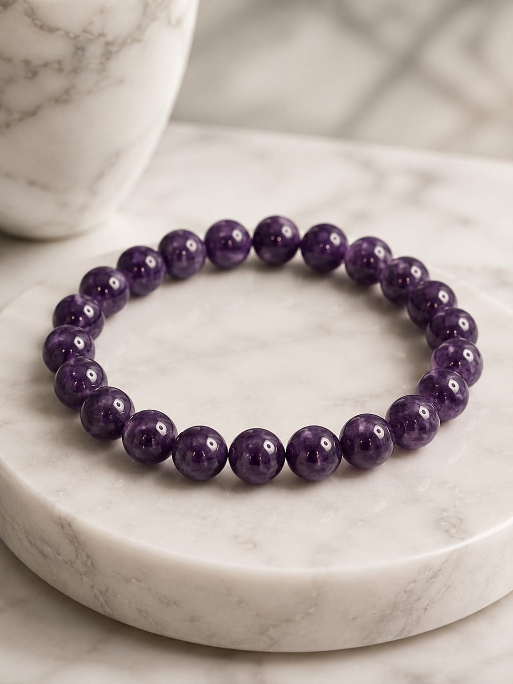Amethyst Crystal Bracelet | Protection Bracelet | Calming Bracelet | Lab certified